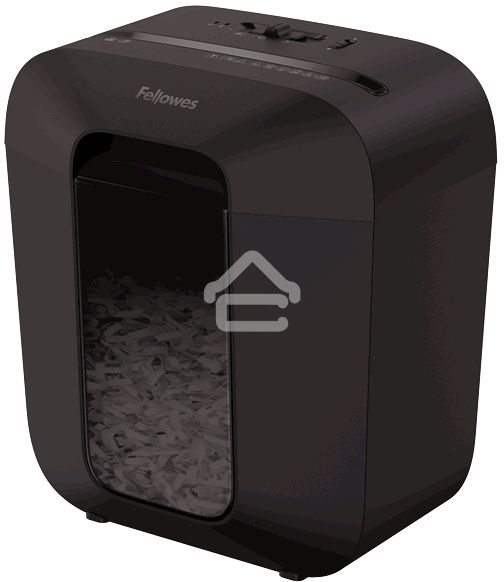 Шредер Fellowes PowerShred LX25 черный (секр.P-4)/перекрестный/6лист./11.5лтр./скрепки/скобы/пл.карты