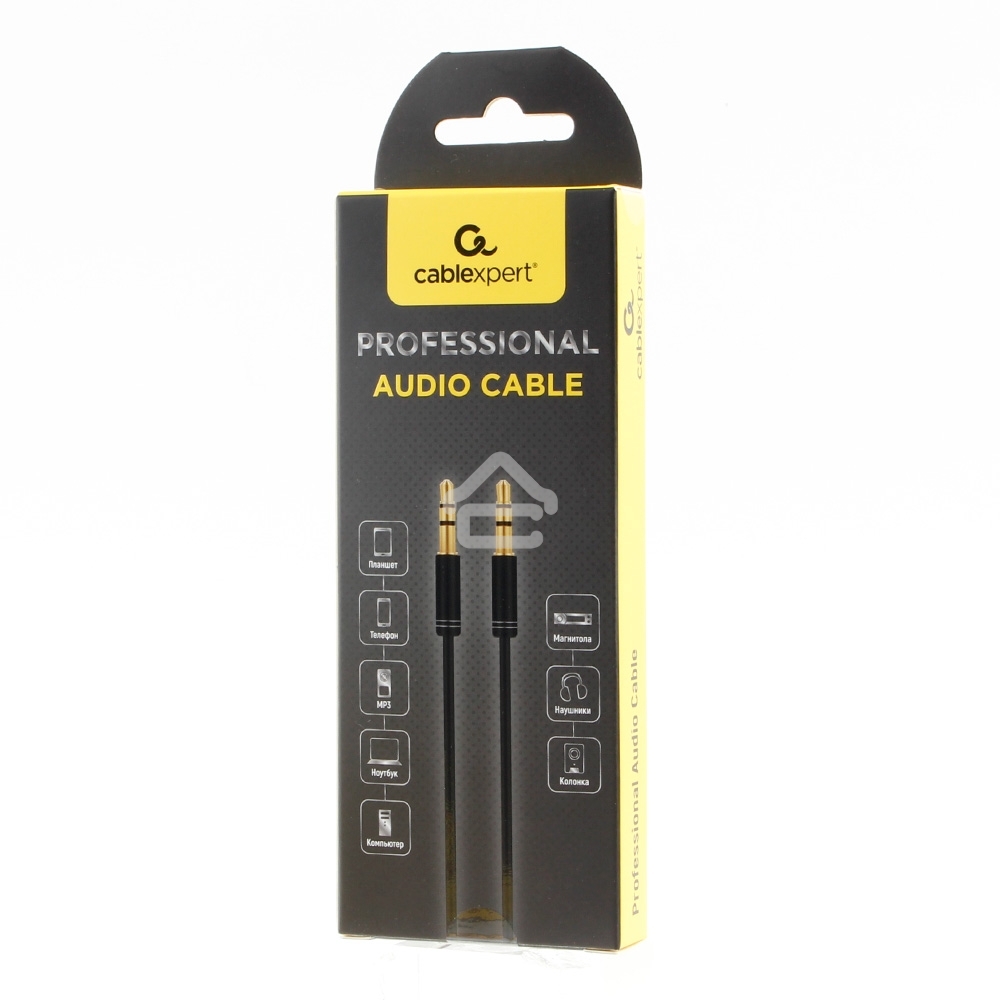 Кабель аудио Cablexpert CCAB-02-35MM-2MB, 3.5 Jack (M)/3.5 Jack (M), черный, 2м, блистер
