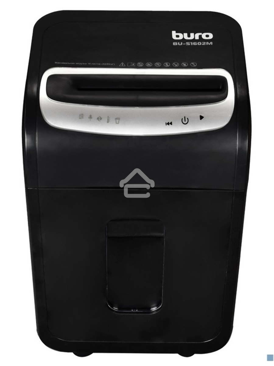 Шредер Buro Office BU-S1602M (секр.P-5)/фрагменты/16лист./30лтр./пл.карты/CD