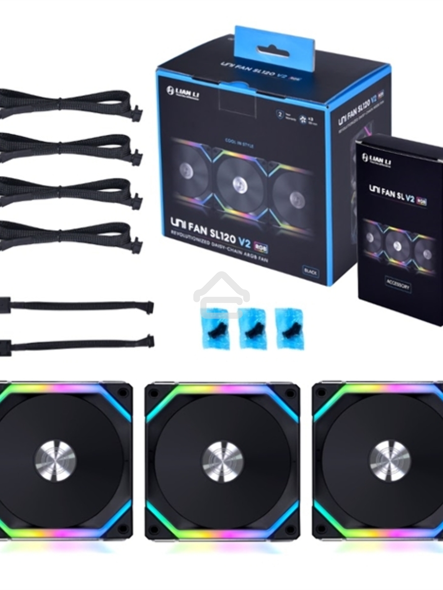 Вентилятор Lian-Li Uni Fan SL120 V2 ARGB G99.12SLV23B.00 черный 120мм 2000rpm 29.2dB 7-pin