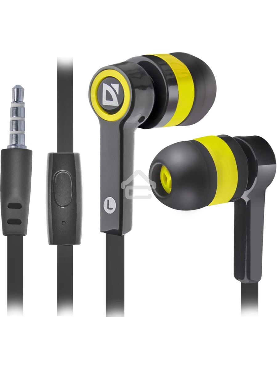 Наушники Defender Pulse 420 черный/желтый