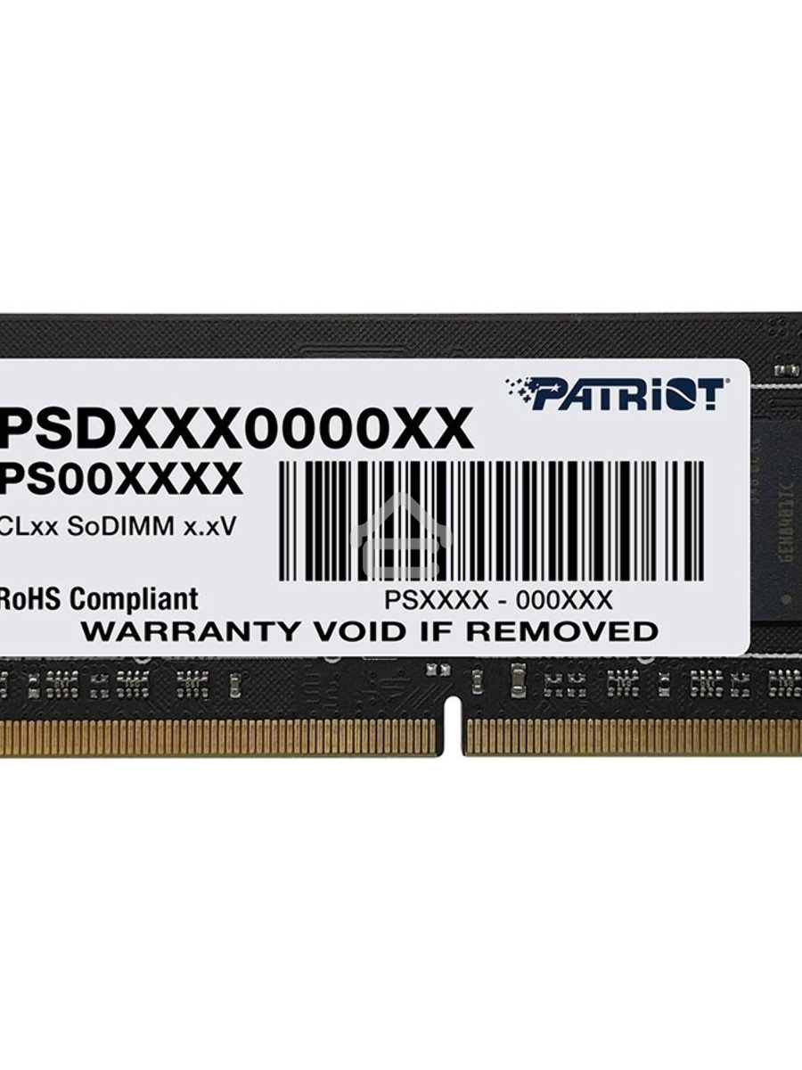 Оперативная память Patriot Signature, DDR4, 8GB (1x8 GB), 3200 MHz, CL22, SO-DIMM
