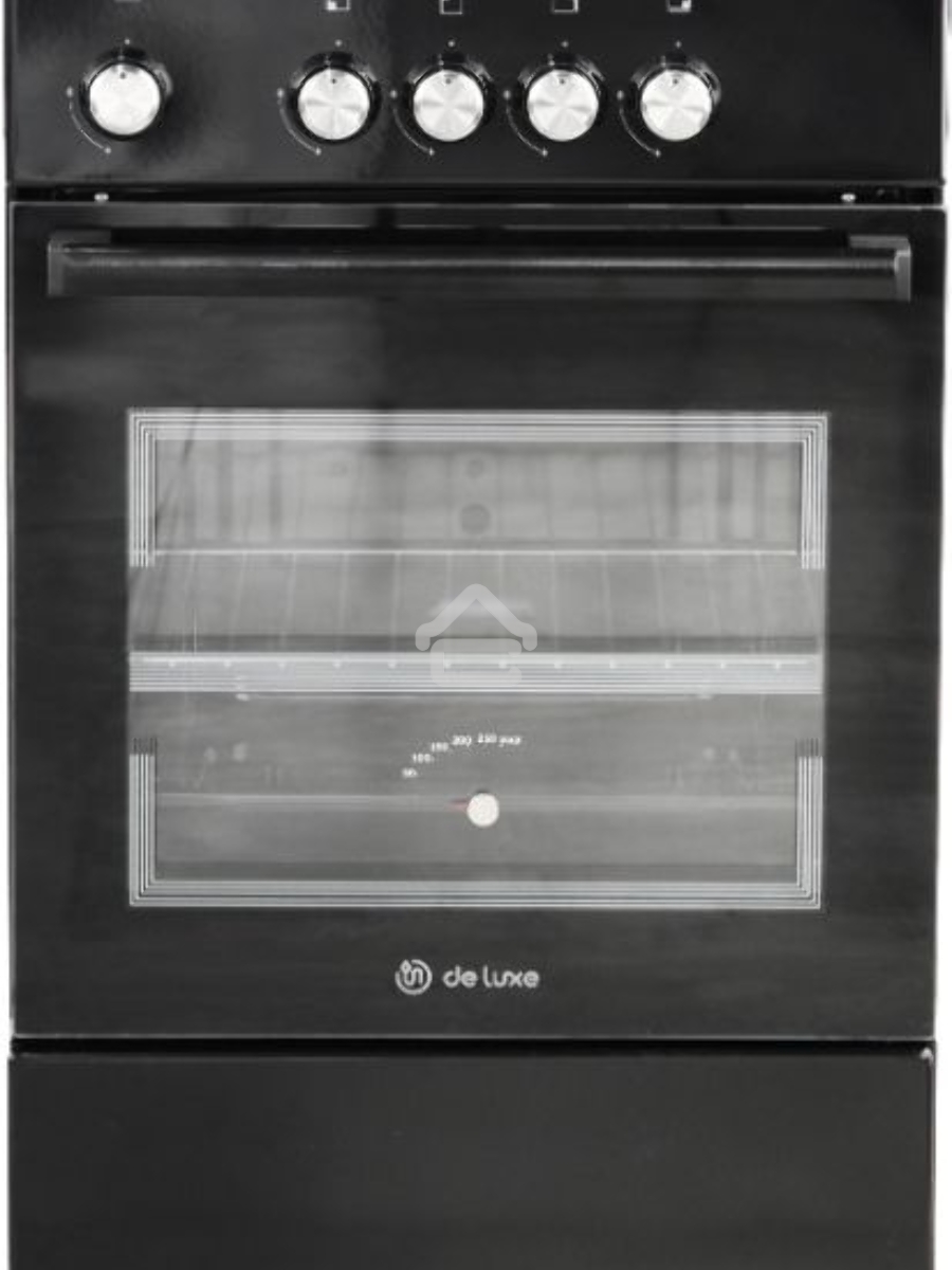 Плита газовая De Luxe 5040.48Г (Щ)-011 черный, конфорок 4 шт, духовка 46 л, 50 см x 85 см x 50 см