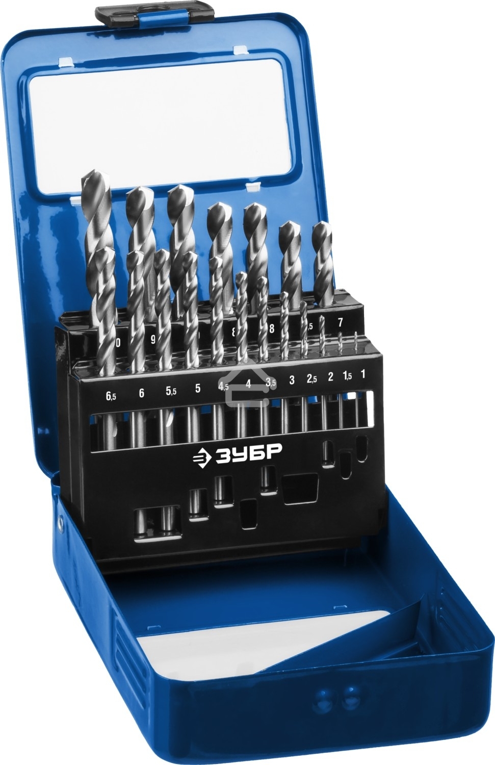 Набор сверл по металлу, ЗУБР ПРОФ-А 19 шт (1-10 мм), сталь Р6М5, класс А, мет.бокс