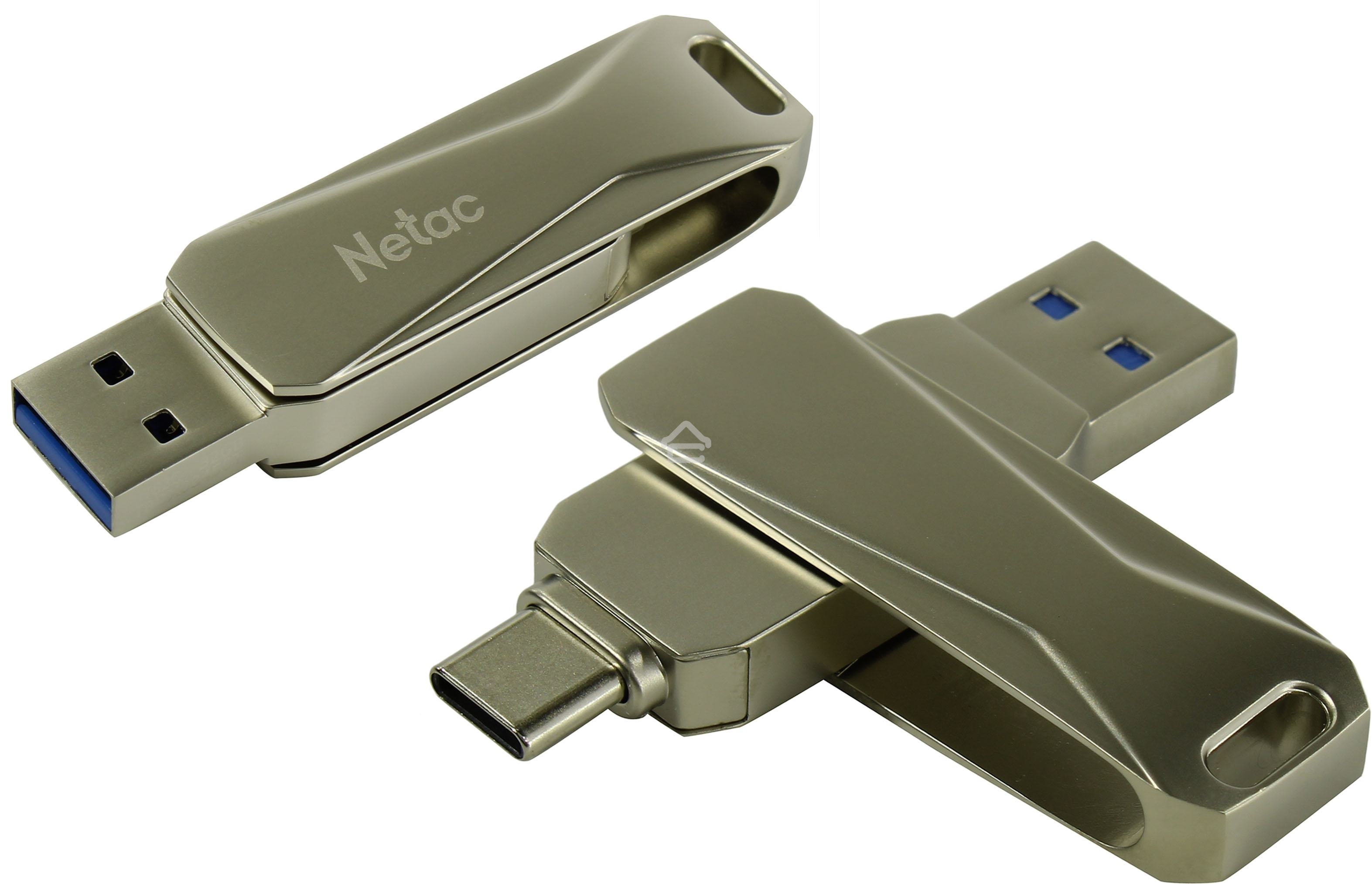 Флешка USB Netac U782C dual USB 3.0+TypeC 64Gb, retail version