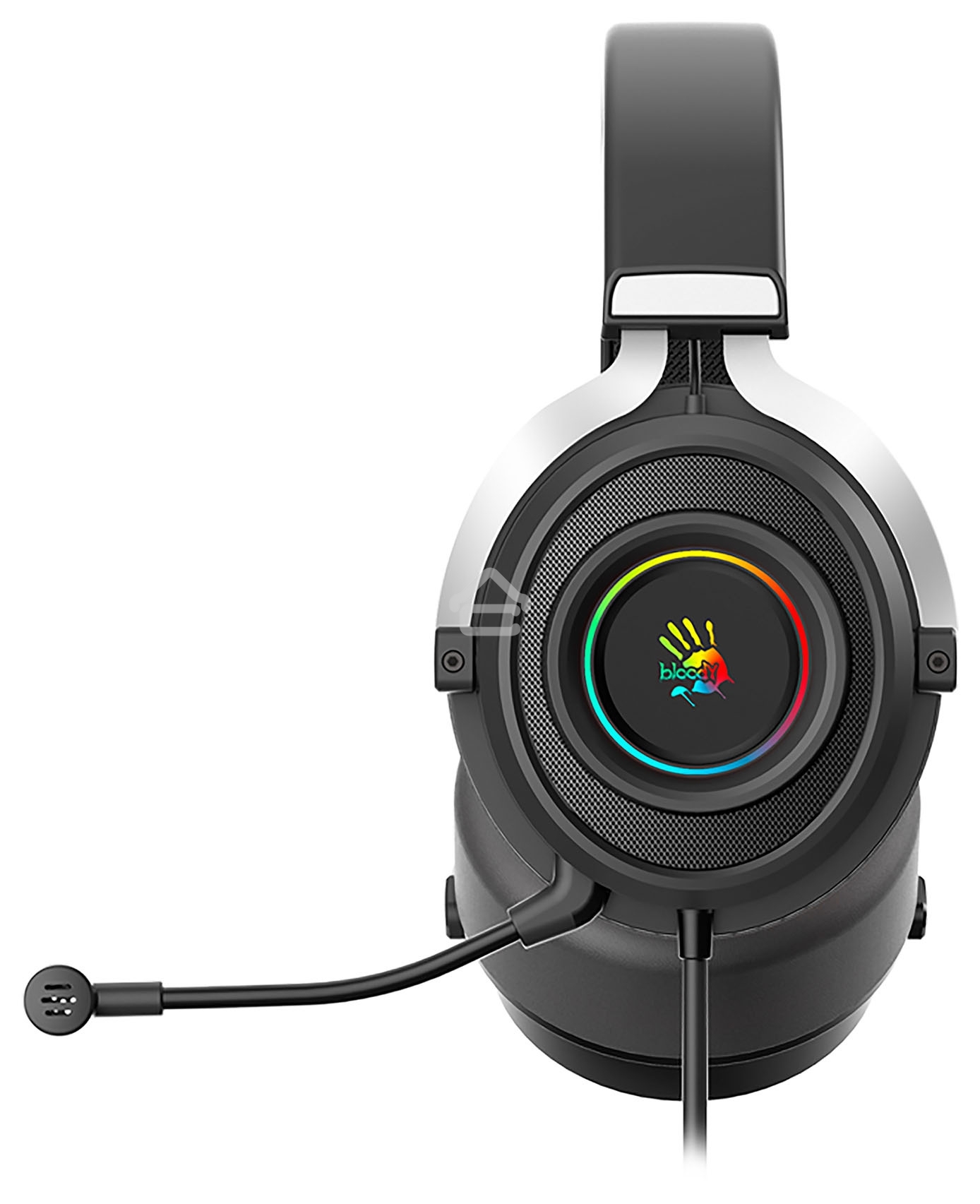 Наушники с микрофоном A4Tech Bloody G535P черный/серебристый 2м мониторные оголовье (G535P 4PIN+USB/BLACK+SILVER)
