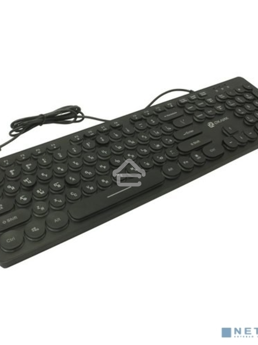 Клавиатура Oklick 420MRL черный USB slim Multimedia LED