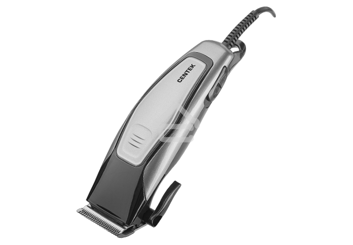 Машинка для стрижки волос Centek CT-2102 (черный/серый) 12 Вт, высококач.сталь, эргоном. дизайн, 4 насадки