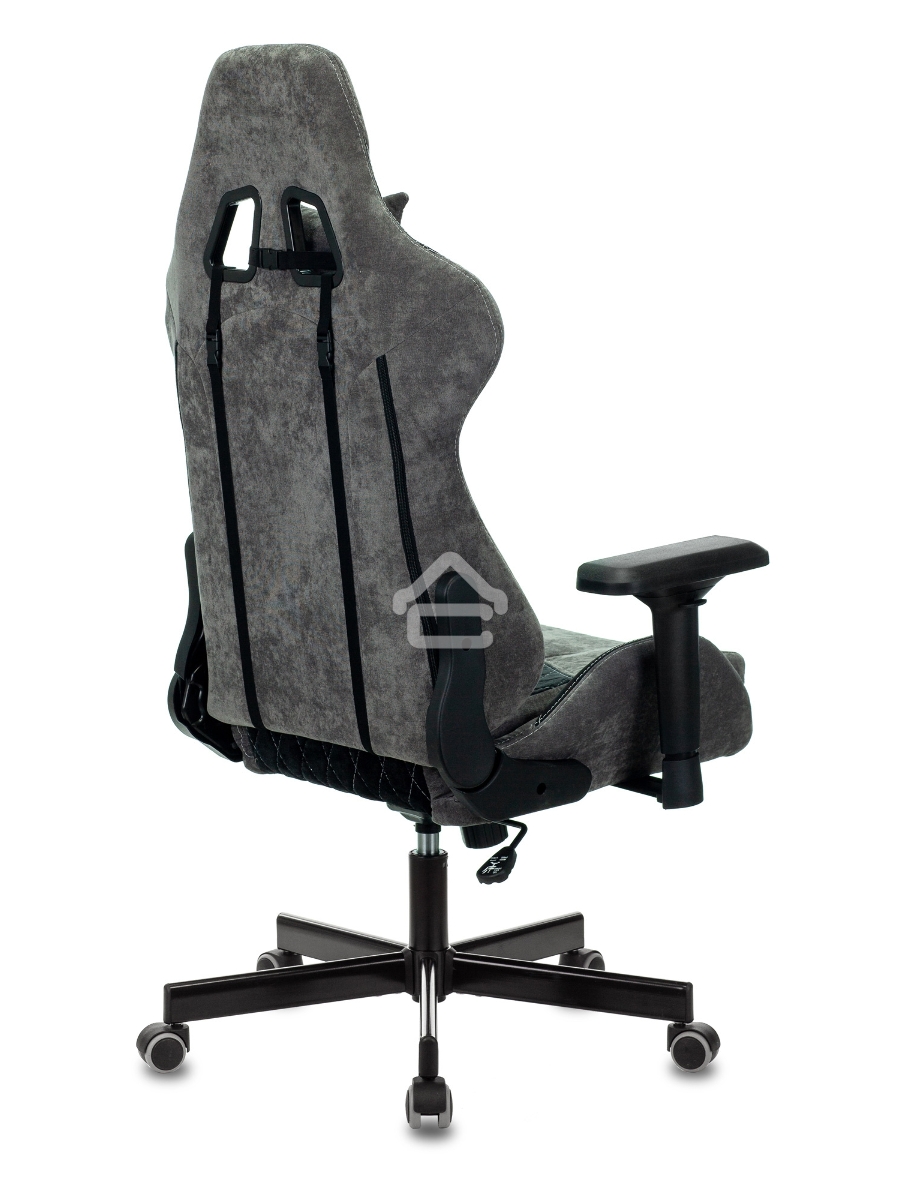 Кресло игровое Бюрократ VIKING 7 KNIGHT B FABRIC черный текстиль/эко.кожа крестовина металл/пластик