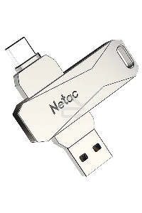 Флеш диск USB Drive Netac U782C NT03U782C-128G-30PN dual USB3.0+TypeC 128GB, retail version