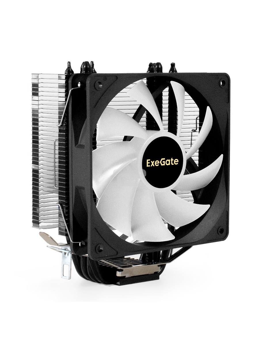 Кулер для процессора ExeGate Dark Magic EE400XL-PWM.ARGB серебристый, 120 мм, алюминий/медь, 2400 об/мин, 37 дБ, 4 pin, 125 Вт, 155 мм
