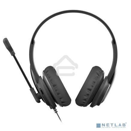Наушники с микрофоном A4Tech HU-10 черный 2м накладные USB оголовье