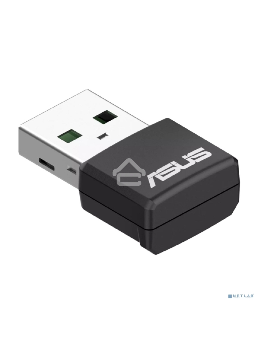Роутер ASUS USB-AX55 NANO 90IG06X0-MO0B00 WI-FI 802.11ax/ac/a/g/n, 400 + 867 Mbps USB 3.0 Adapter + 2 антенны