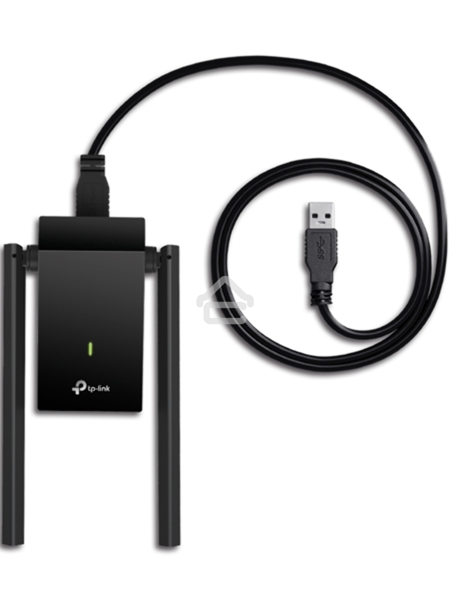 Адаптер TP-Link AC1300Mbps Dual-band High-Gain wireless USB adapter, 867Mbps at 5G and 400Mbps at 2.4G, two high gain antennas, USB 3.0, USB extension cable, support wave 2 MU-MIMO, full compatible with Windows and macOS.