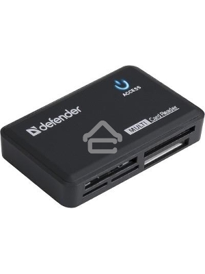 Кардридер DefenderOPTIMUS, до 4 типов карт одновременно + кабель USB 2.0 A(M) - MiniB (M) длина 1 м.