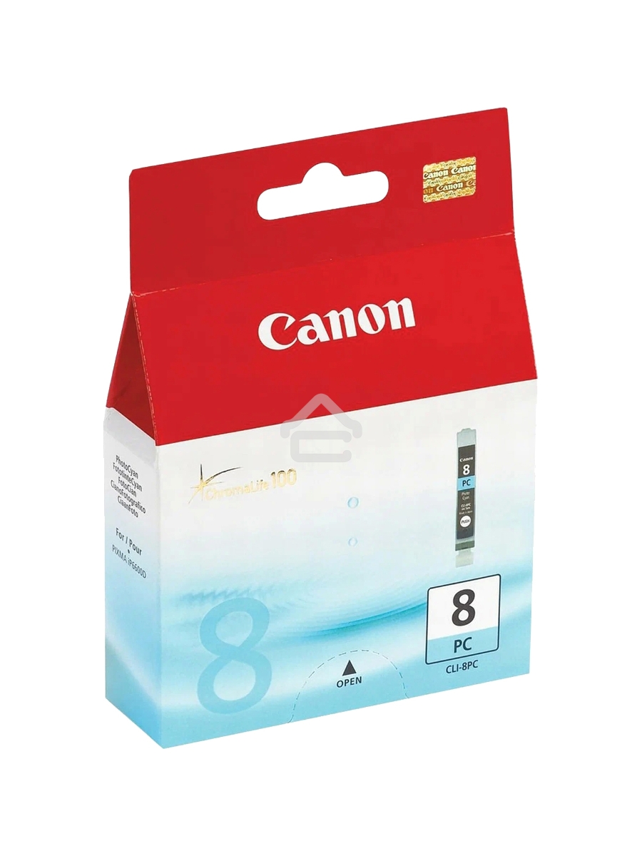 Картридж струйный Canon CLI-8PC фото-голубой, 490 стр, для iP6600D, iP6700D, MP970, Pixma Pro9000, Pixma Pro9000 Mark II
