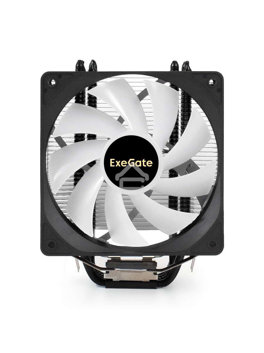 Кулер для процессора ExeGate Dark Magic EE400XL-PWM.ARGB серебристый, 120 мм, алюминий/медь, 2400 об/мин, 37 дБ, 4 pin, 125 Вт, 155 мм