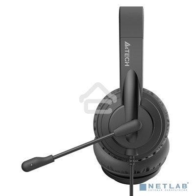 Наушники с микрофоном A4Tech HU-10 черный 2м накладные USB оголовье