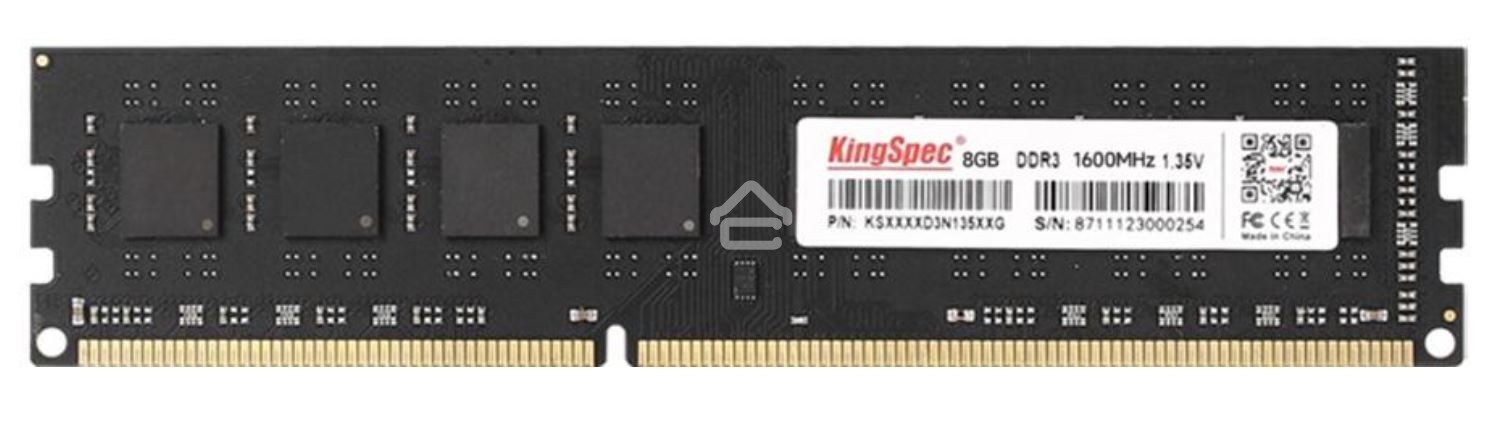 Оперативная память KingSpec, DDR3L, 8GB (1x8 GB), 1600 MHz, CL11, DIMM