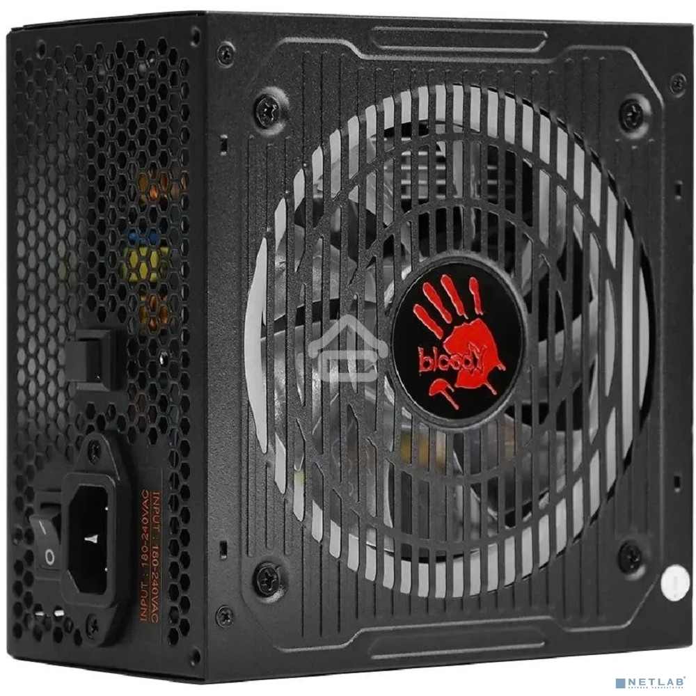 Блок питания Bloody BD-PS700W, 700Вт, 80 PLUS белый, 120мм, черный