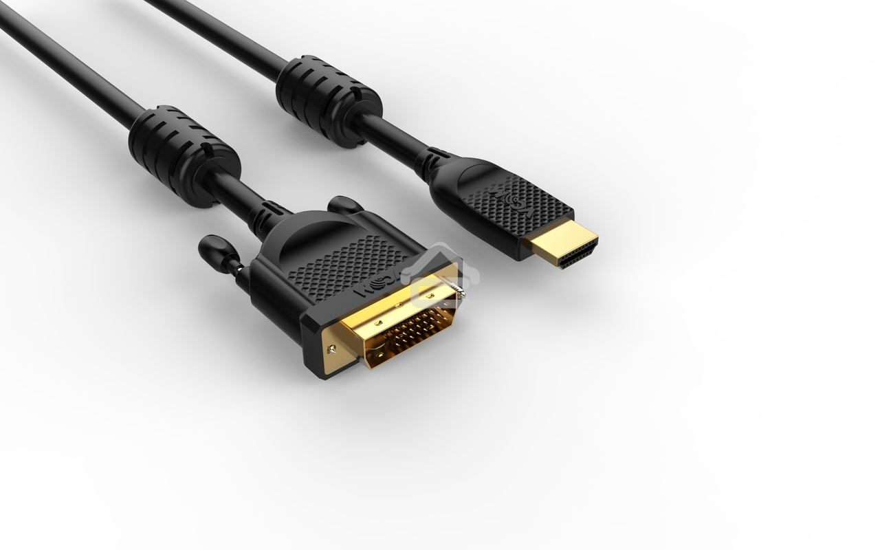 Кабель HDMI AM/DVI(24+1)M, 5м, CU, 1080P@60Hz, 2F, VCOM CG484GD-5M