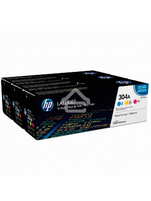 Картридж лазерный комплект HP CF372AM голубой/пурпурный/желтый для Color Laser Jet CP2025, CM2320mfp (3 х 2800)