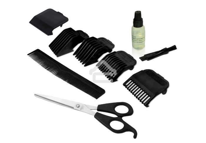 Машинка для стрижки волос Centek CT-2102 (черный/серый) 12 Вт, высококач.сталь, эргоном. дизайн, 4 насадки