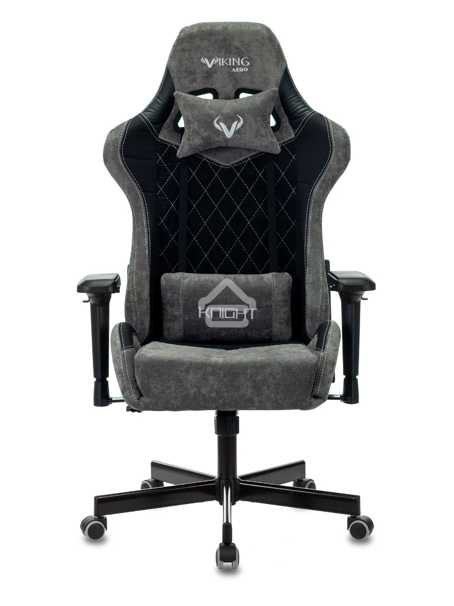 Кресло игровое Бюрократ VIKING 7 KNIGHT B FABRIC черный текстиль/эко.кожа крестовина металл/пластик