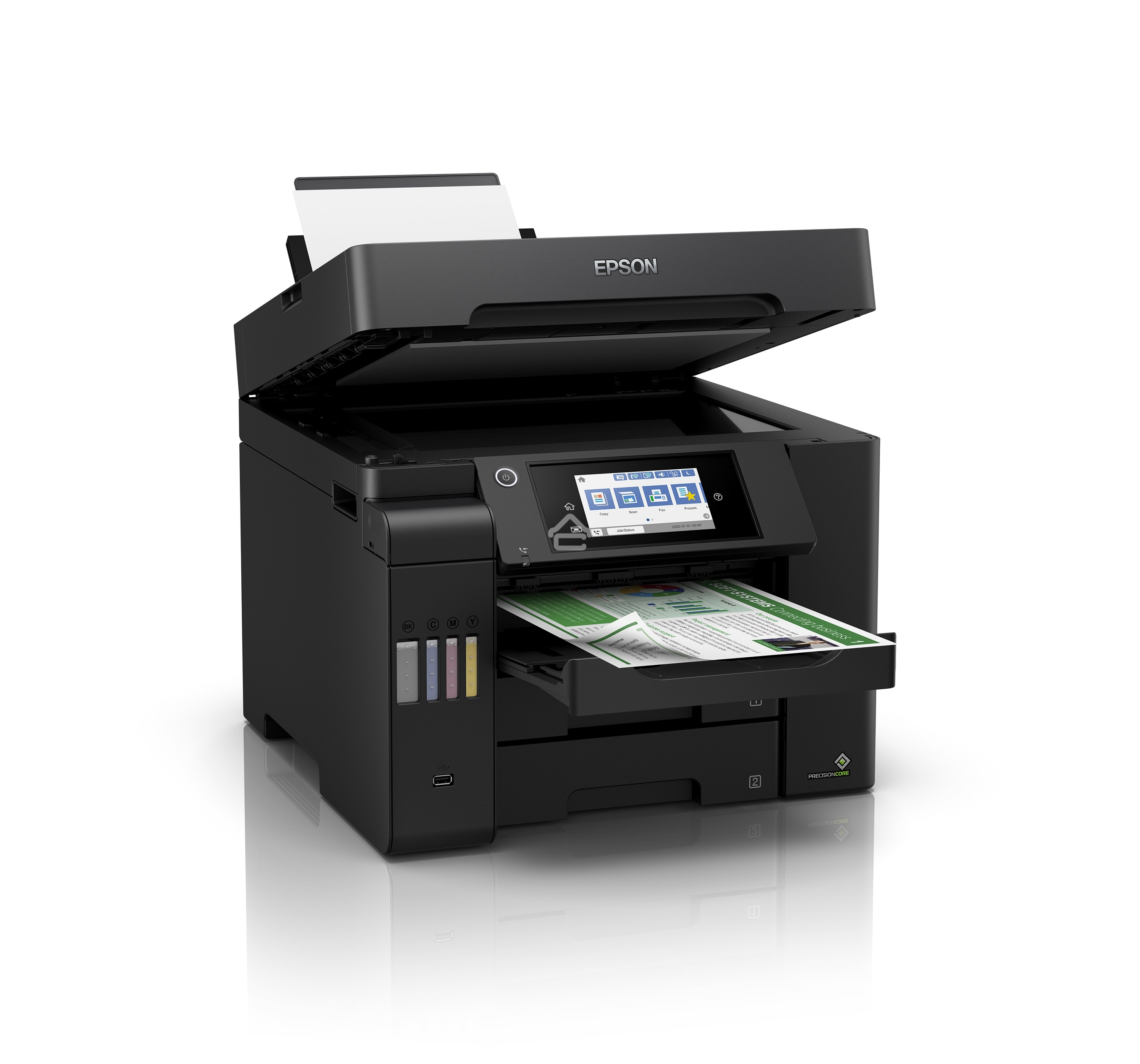 МФУ струйный Epson L6550 (C11CJ30404), A4, цветной, печ. до 25/12 стр/мин.(ч/б/цв.), скан. до 27.5 стр/мин., 4800x2400 dpi (печ.), 2400x1200 dpi (скан.), Ethernet, USB, Wi-Fi