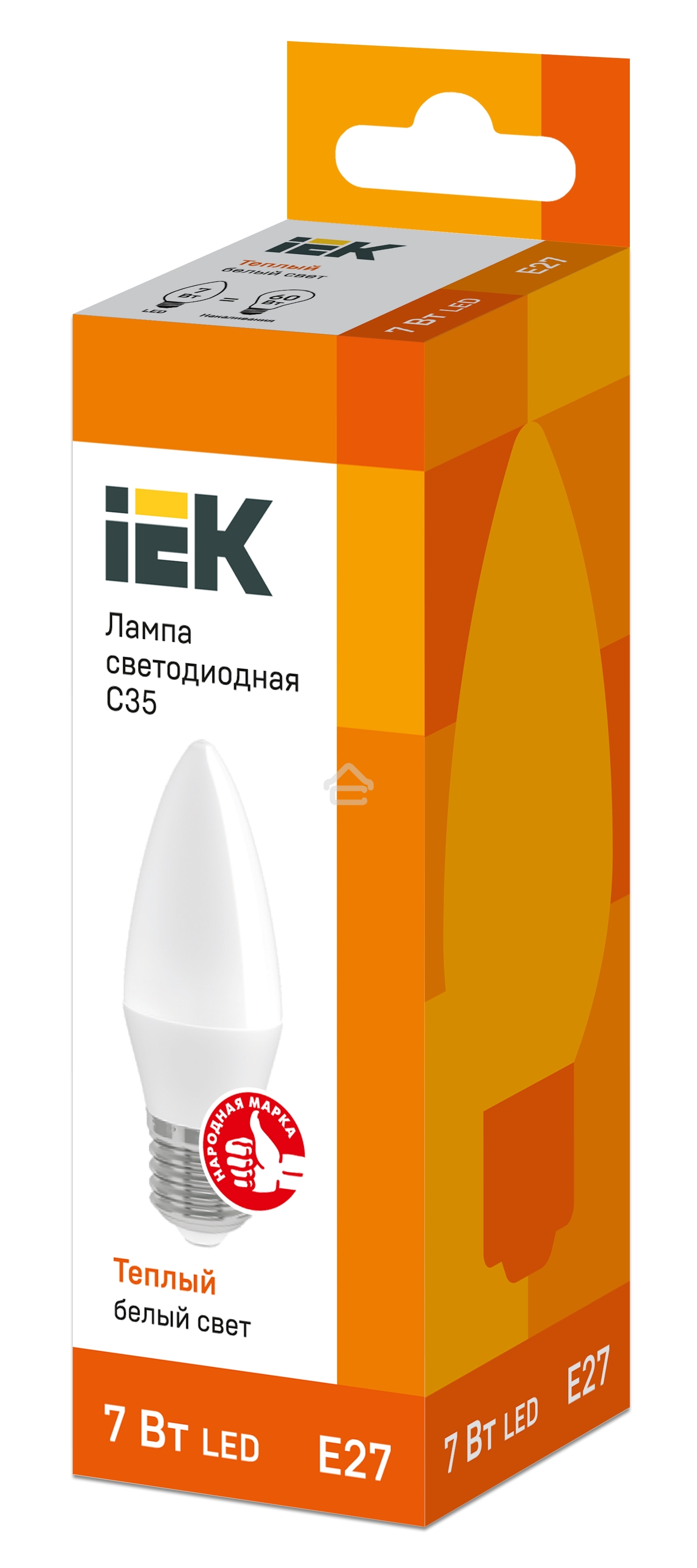 Лампа светодиодная ИЭК LLE-C35-7-230-30-E27 ECO C35 свеча 7Вт 230В 3000К E27