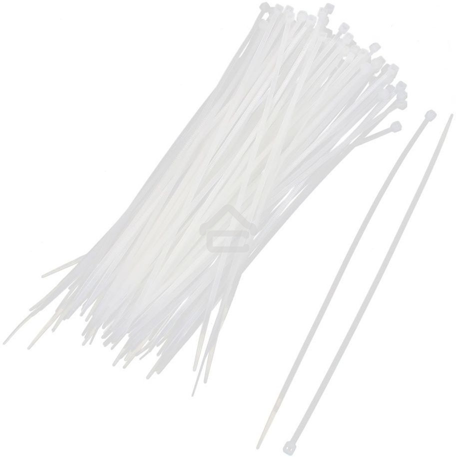 Стяжка пластиковая WRline WR-SHN-25-100W 100x2.5 мм (упак: 100 шт) нейлон 6.6 белый