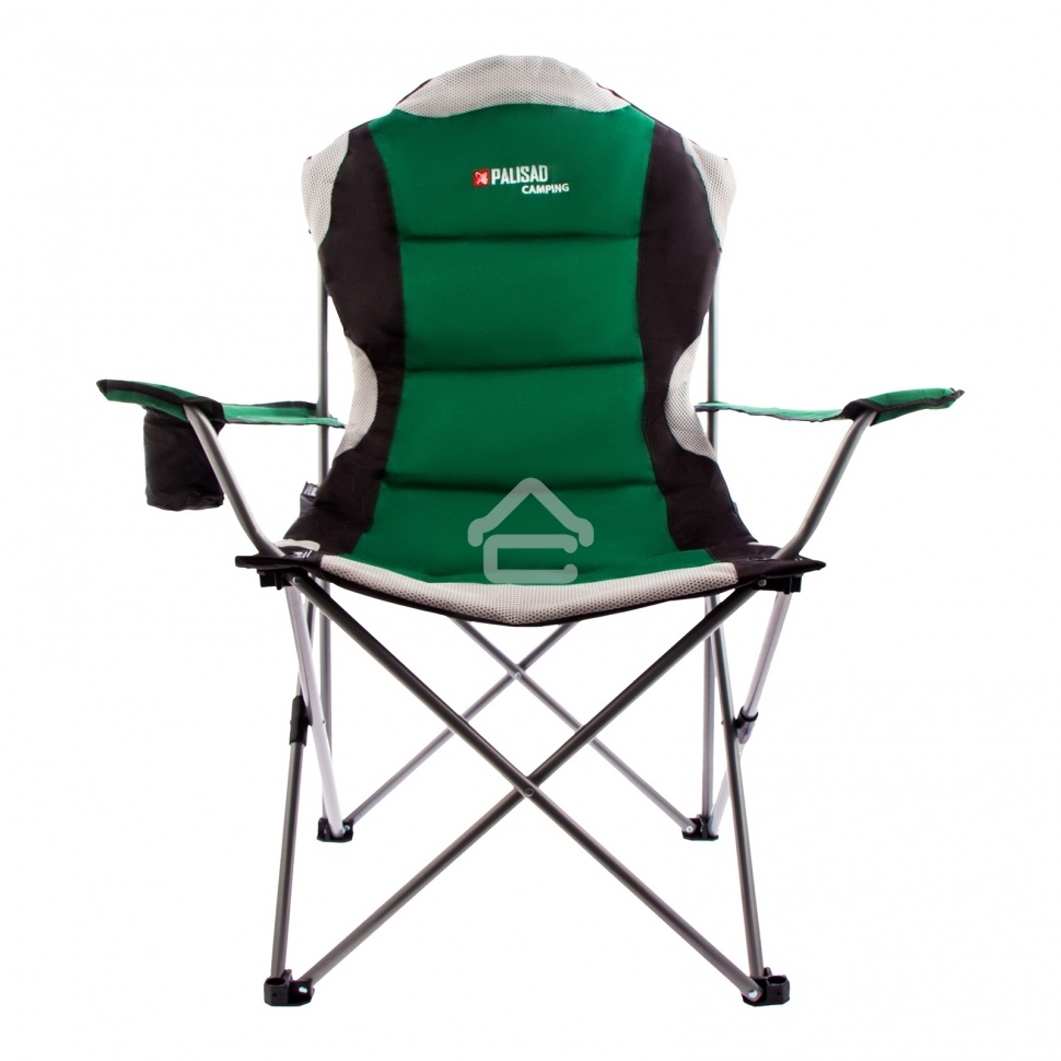 Кресло складное с подлокотниками и подстаканником 60x60x110/92 см, Camping Palisad