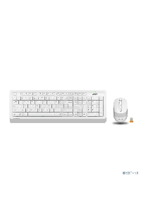 Клавиатура + мышь A4 Fstyler FG1010 клав:белый/серый мышь:белый/серый USB беспроводная Multimedia