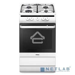 Плита газовая Hansa FCGW51003 белый, конфорок 4 шт, духовка 56 л, 50 см x 85 см x 60 см