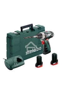 Дрель-шуруповерт Metabo PowerMaxx BS 600080500, Аккумуляторный, 12В, 2 АКБ