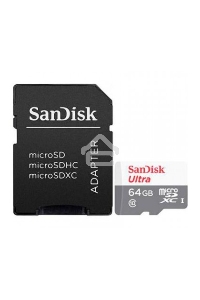 Флеш карта microSD 64GB SanDisk microSDXC Class 10 Ultra (SD адаптер) UHS-I 100MB/s
