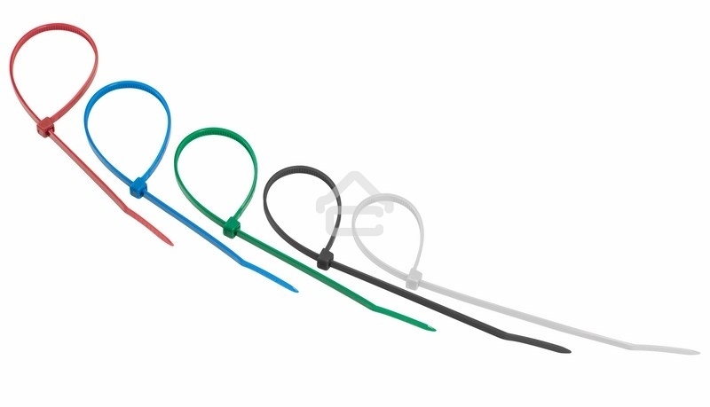 Хомут-стяжкa нeйлонoвая Rexant 200x3,6 мм, цветная, упаковка 25 шт.