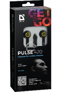 Наушники Defender Pulse 420 черный/желтый
