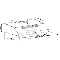 Вытяжка козырьковая Maunfeld MP-1 60 нержавеющая сталь, 60 см, 520 куб. м/ч, 49 дБ