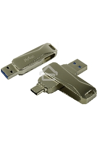Флеш диск USB Drive Netac U782C NT03U782C-128G-30PN dual USB3.0+TypeC 128GB, retail version