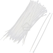 Стяжка пластиковая WRline WR-SHN-25-150W 150x2.5 мм (упак: 100 шт) нейлон 6.6 белый