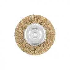 Щетка Matrix для УШМ, 150 мм, М14, плоская, латунированная витая проволока