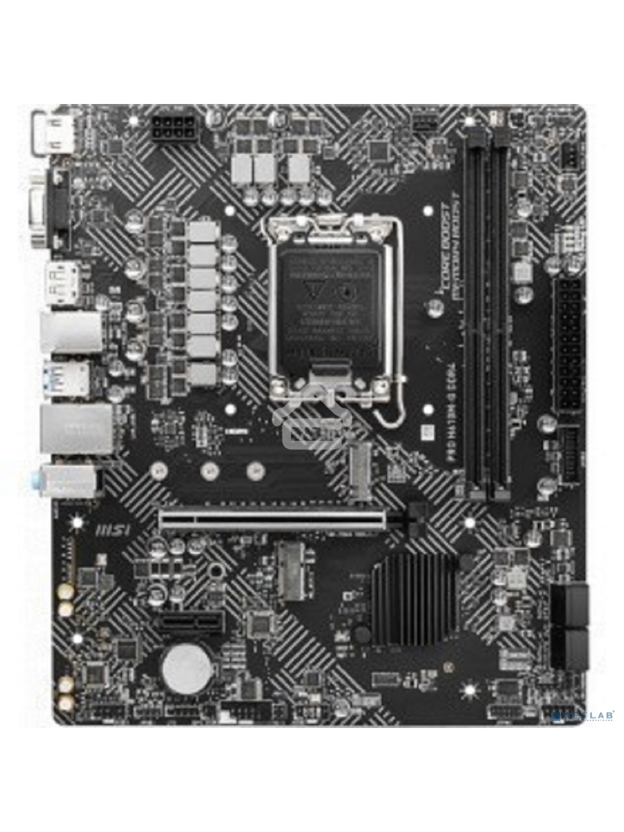Материнская плата MSI PRO H610M-G DDR4, LGA 1700, Intel H610, 2xDDR4, 4xSATA, 1xM.2, 1xPCIe 4.0 x16, 1xPCIe 3.0 x1, 1xHDMI, 1xDP, 1xVGA, 1xRJ45 1Gb, 2xUSB-A 3.2 Gen 1, 4xUSB-A 2.0, 3x3.5мм, 7.1, mATX