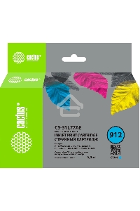 Картридж струйный Cactus CS-3YL77AE 912 голубой (5мл) для HP OfficeJet 8010/8012/8013/8014