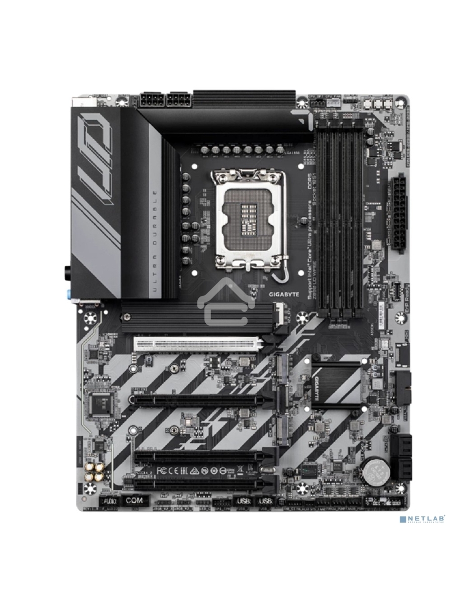 Материнская плата Gigabyte Z890 UD WIFI6E, LGA 1851, Intel Z890, 4xDDR5, 4xSATA, 3xM.2, 1xPCIe 5.0 x16, 2xPCIe 4.0 x4, 1xPCIe 4.0 x1, 1xDP, 1xUSB-C, 1x 2.5Gb LAN, 4xUSB-A 3.2 Gen 1, 1xUSB-A 3.2 Gen 2, 4xUSB-A 2.0, 1xUSB4, 3x3.5 мм, 7.1, ATX