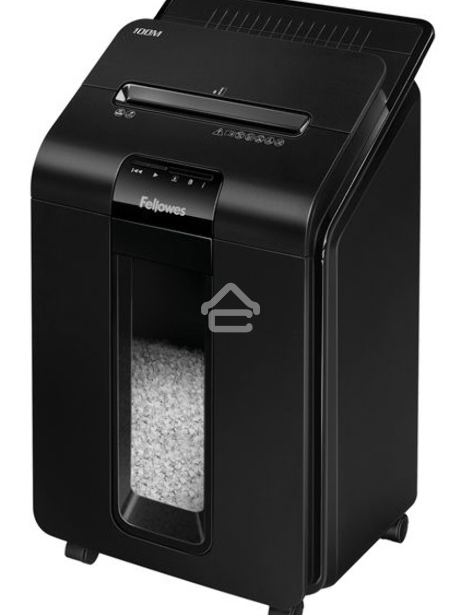 Шредер Fellowes AutoMax 100M (секр.P-4)/фрагменты/100лист./23лтр./скрепки/скобы/пл.карты