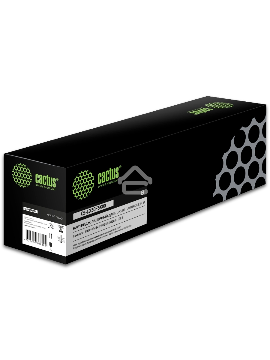 Картридж лазерный Cactus CS-LX50F5X00 50F5X00 черный (10000стр.) для Lexmark MS410/MS415/MS510
