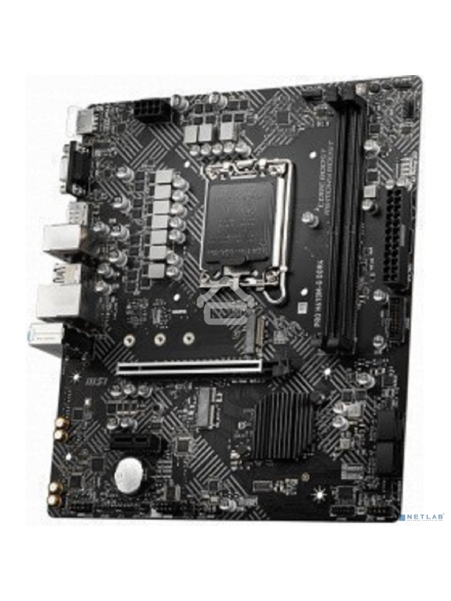 Материнская плата MSI PRO H610M-G DDR4, LGA 1700, Intel H610, 2xDDR4, 4xSATA, 1xM.2, 1xPCIe 4.0 x16, 1xPCIe 3.0 x1, 1xHDMI, 1xDP, 1xVGA, 1xRJ45 1Gb, 2xUSB-A 3.2 Gen 1, 4xUSB-A 2.0, 3x3.5мм, 7.1, mATX