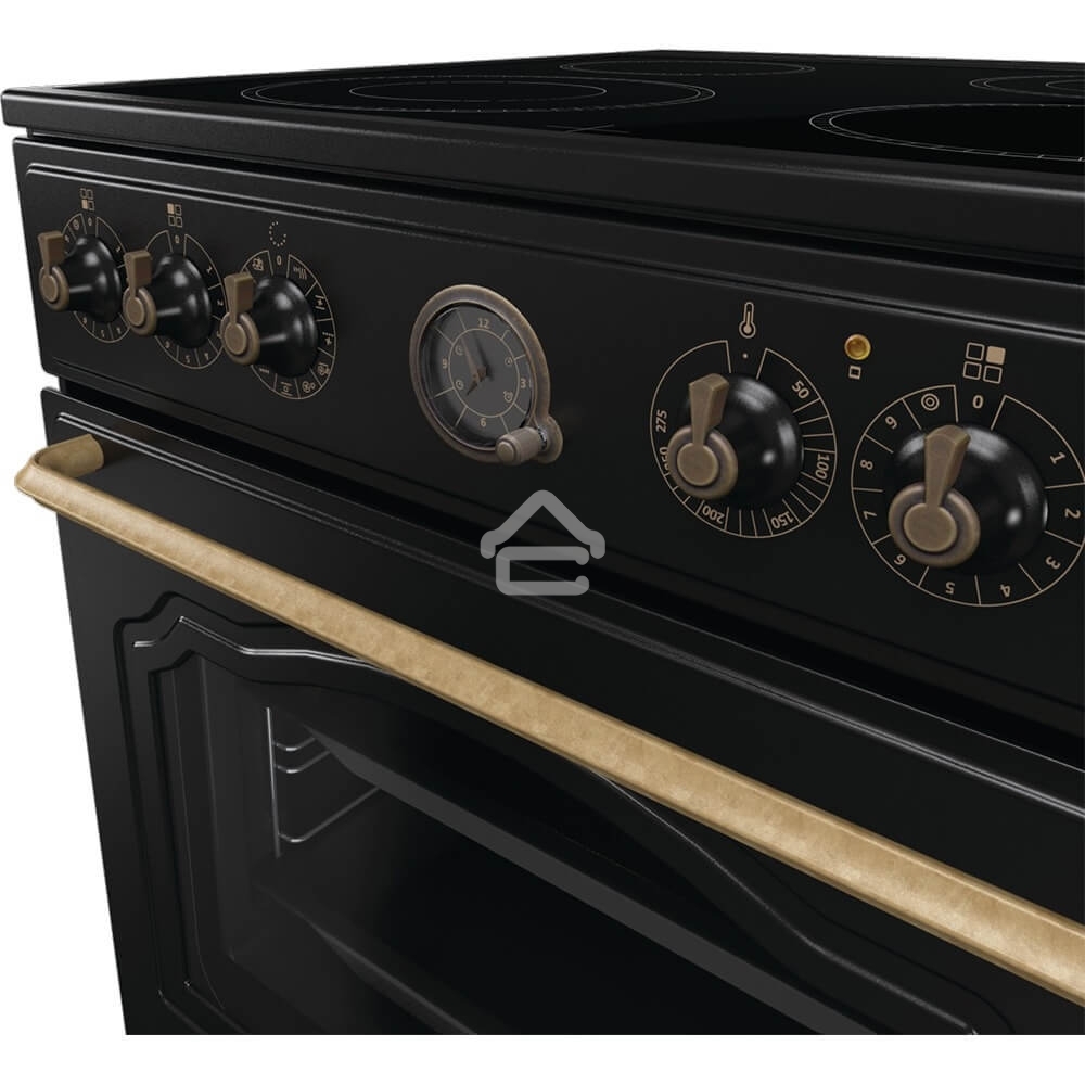 Плита электрическая Gorenje GECS6B71CLB черный, конфорок 4 электрических, духовка 71 л, 60 см x 85 см x 60 см