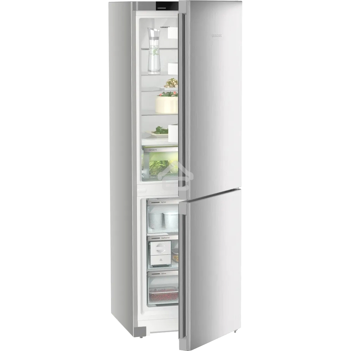 Холодильник Liebherr Plus CBNsdc 522i-22 001 серебристый SmartSteel двухкамерный 216/94л морозилка снизу, No Frost